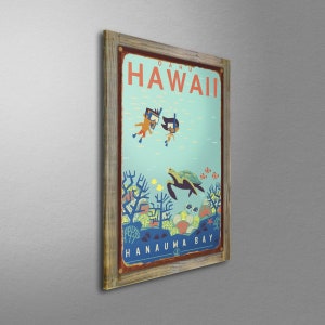 Hanauma Bay Oahu Hawaii Giclee Art Print Poster from Travel Artwork by Travel Artist Benjamin W. Burch image 8