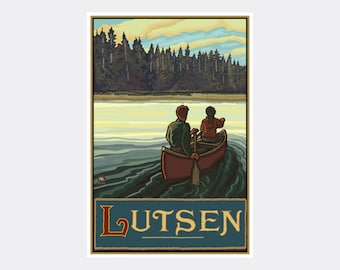 Lutsen Giclee Art Print Poster from Travel Artwork by Artist Paul A. Lanquist