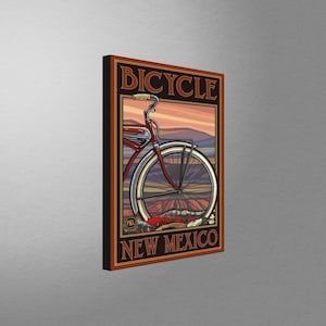 Bicycle New Mexico Old Half Bike Canvas, Pillow, Blanket from Travel Artwork by Artist Paul A. Lanquist