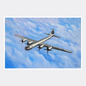 B-29 Superfortress &#39;Enola Gay&#39; Giclee Art Print Poster from Drawing and Painting by Artist Mike Bennett