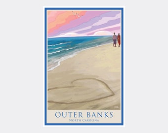 Outer Banks Art Print: North Carolina Beach Scene by Joanne Kollman