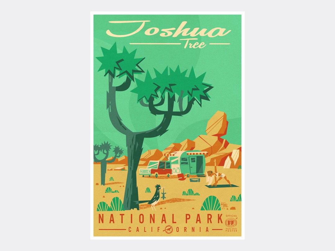 Joshua Tree National Park Art Print: Vintage Travel Poster - Etsy