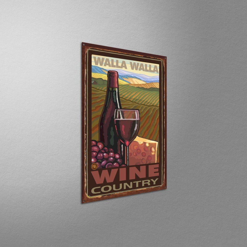 Walla Walla Washington Wine Country Giclee Art Print Poster Etsy