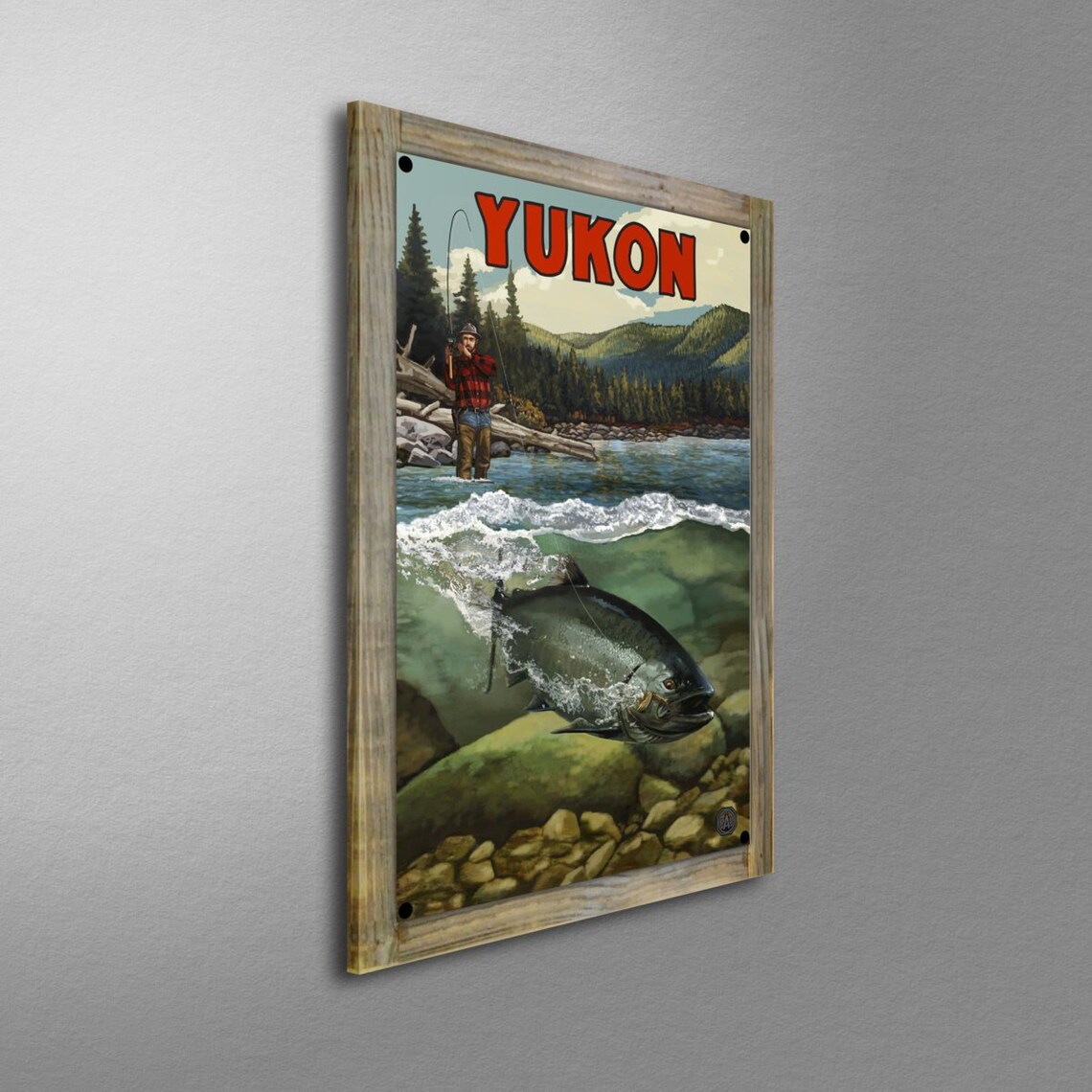 Yukon Salmon Run Giclee Art Print Poster from Original Travel Etsy