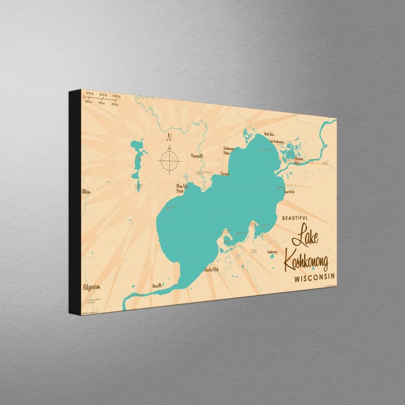 Lake Koshkonong Map - Etsy