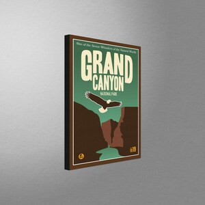 Grand Canyon National Park, Arizona Stretch Canvas, Pillow, Blanket from Illustration by Artist Matt Brass