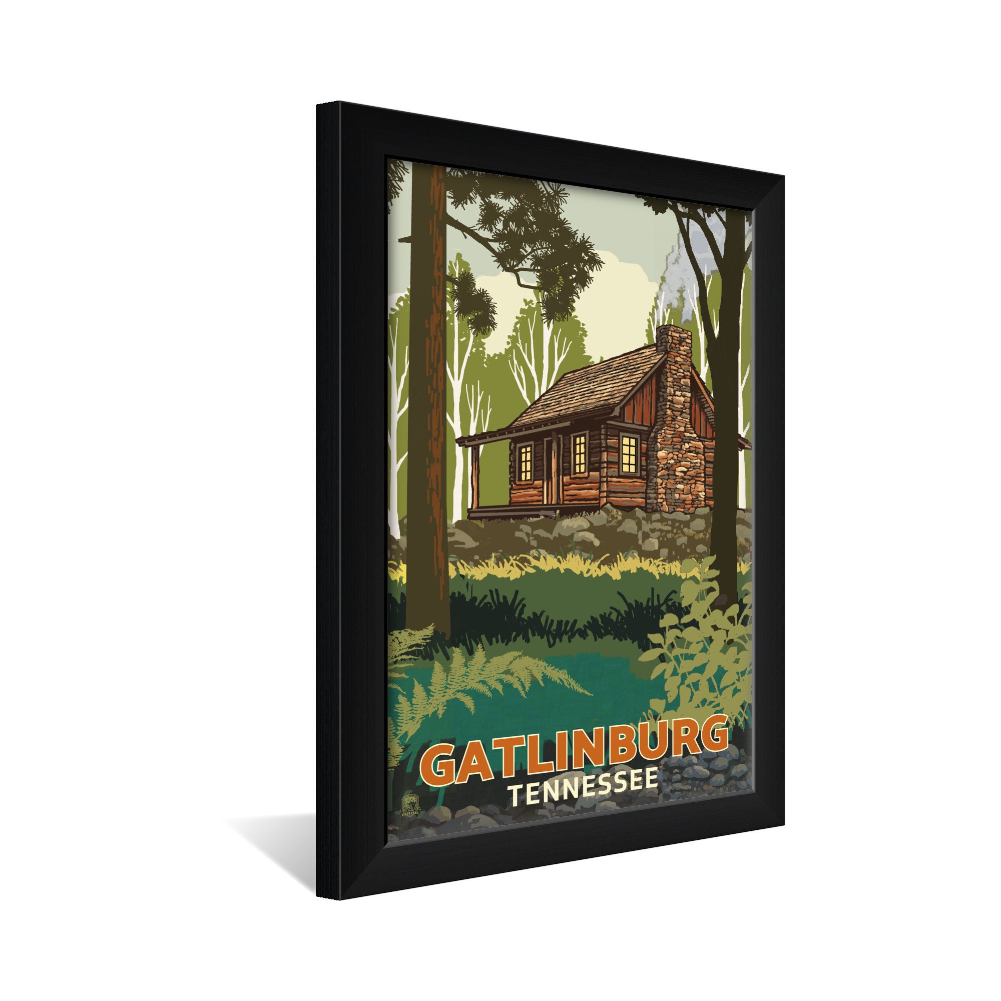 Gatlinburg Tennessee Giclee Art Print Poster From Travel Artwork