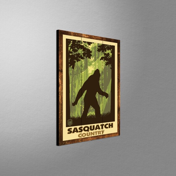 Sasquatch Country Bigfoot Shadow Giclee Art Print Poster