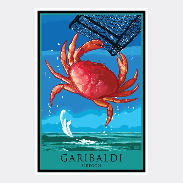 Oregon Crab Poster - Etsy