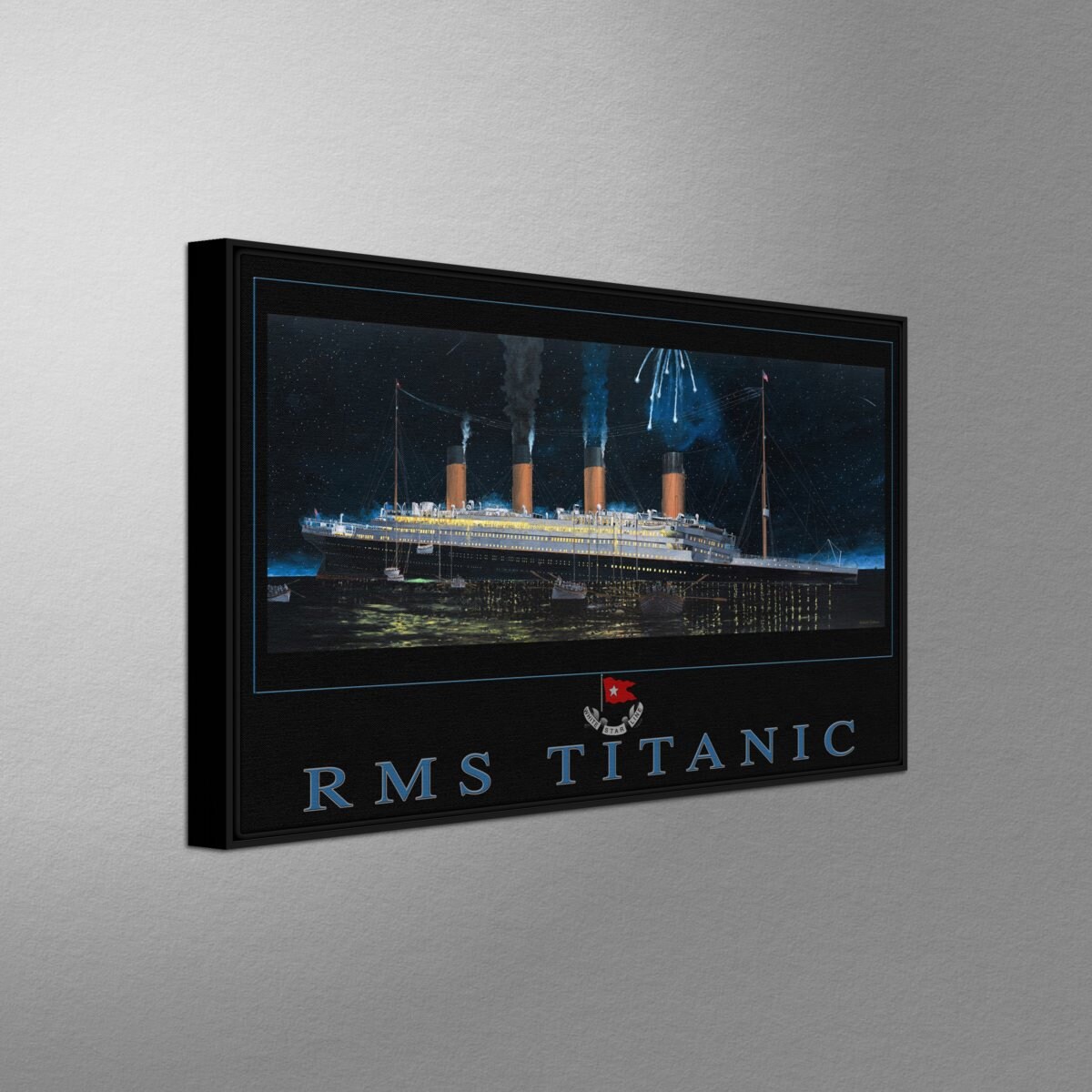 Titanic Sinking Starboard View Stretch Canvas Pillow Blanket Etsy