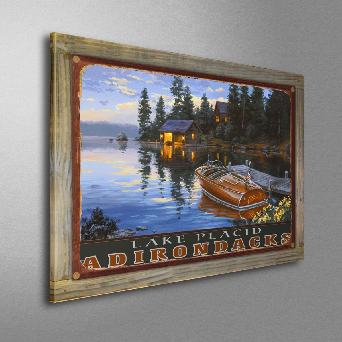 Sunset on Lake Placid Giclee Art Print Poster From Original Etsy