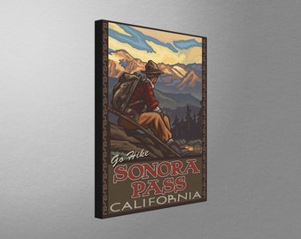 Sonora Pass California Art: Hiker Canvas Print, Pillow, Blanket