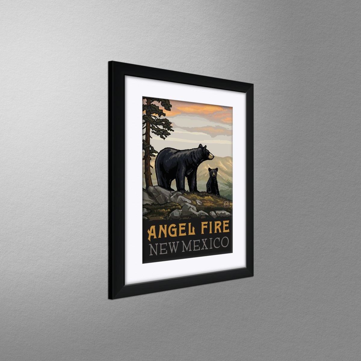 Angel Fire New Mexico Black Bear Art Print: Vintage Travel Poster - Etsy
