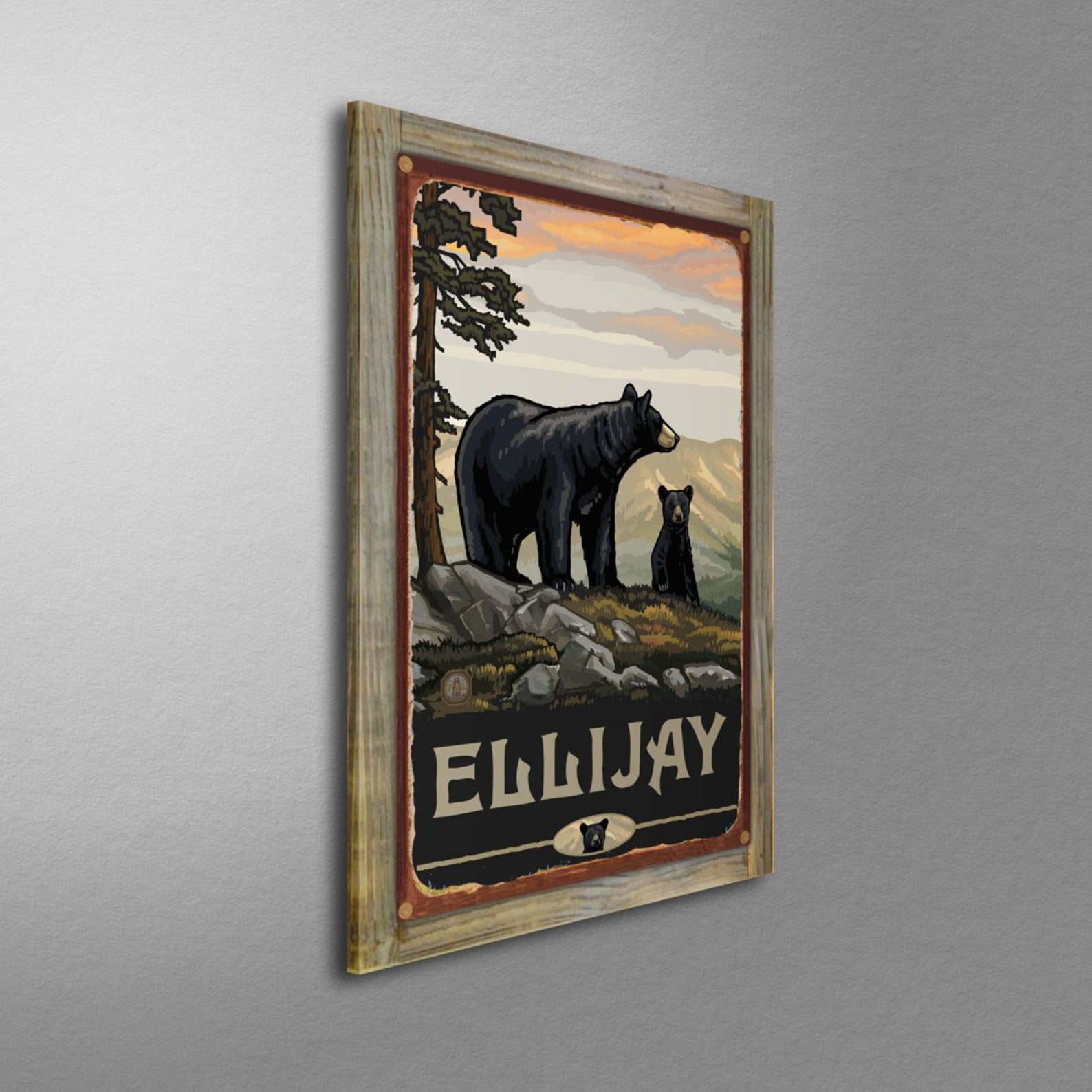 Ellijay Black Bear Family Giclee Art Print Poster From Etsy