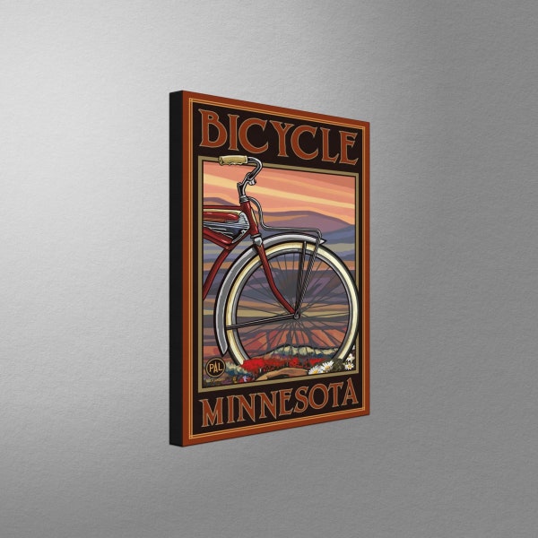 Bicycle Minnesota Old Half Bike Canvas, Pillow, Blanket from Travel Artwork by Artist Paul A. Lanquist