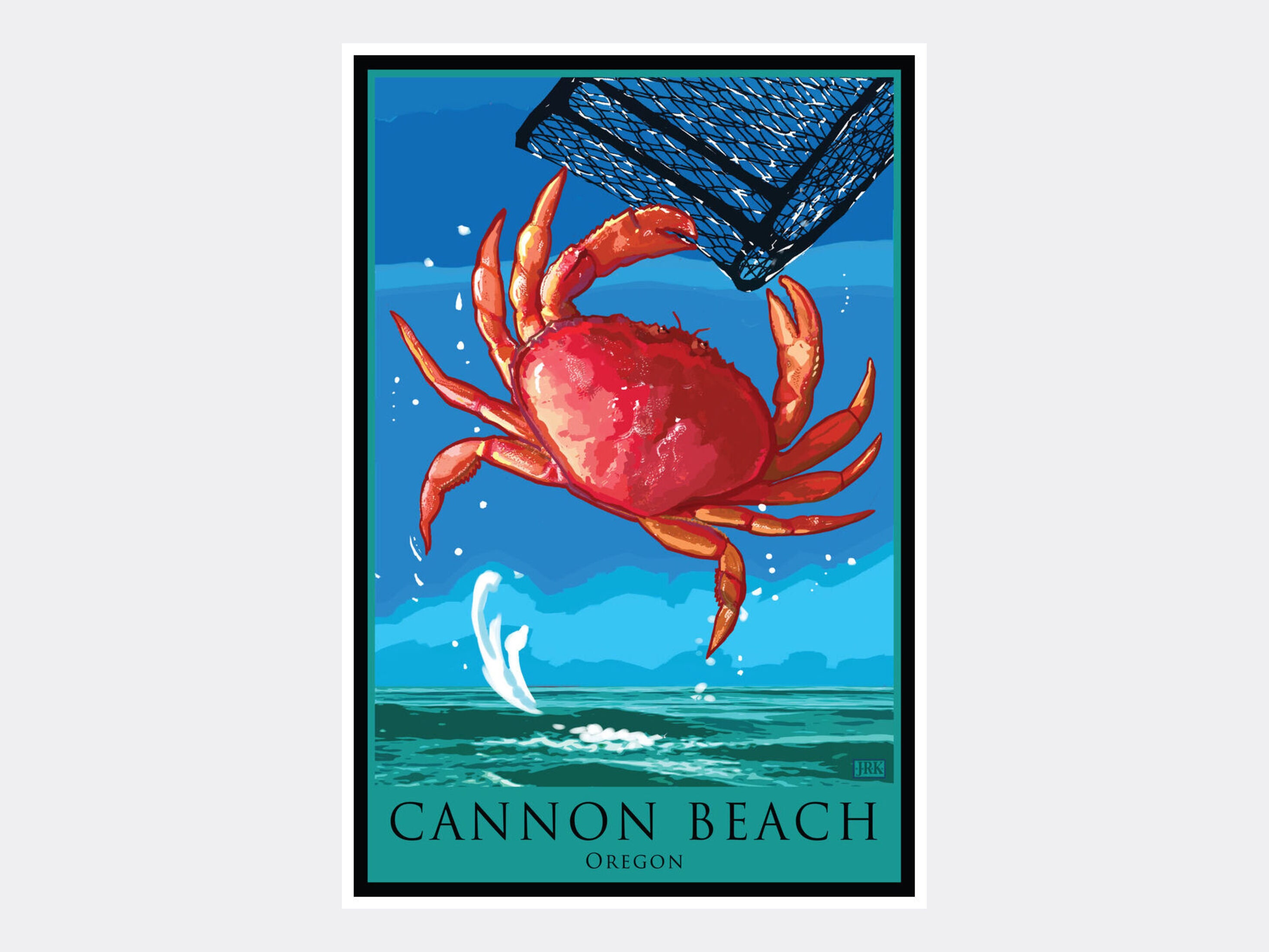 かんなぎ　アートグラフB Cannon Beach Oregon Dungeness Crab Art Print: Joanne Kollman
