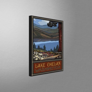 Lake Chelan Washington Stretch Canvas, Pillow, Blanket from Travel Artwork by Artist Paul A. Lanquist