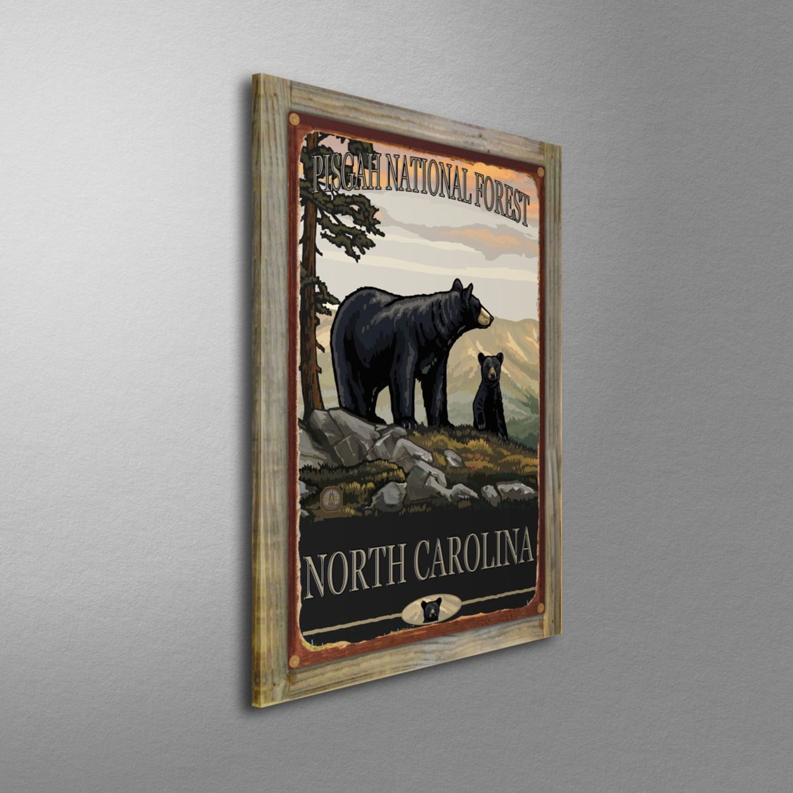 Pisgah National Forest Black Bears North Carolina Giclee Art Etsy