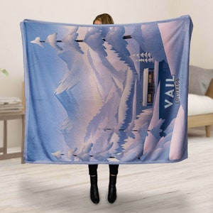 Vail Colorado Frozen Cabin Lona, almohada, manta por el ilustrador Brian Edward Miller imagen 5