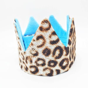 Animal Print Crown| Leopard Crown-Animal | Cheetah Crown | Custom Fabric Crown | Child Toddler Crown | Personalized Crown