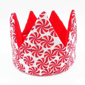 Candy Cane Birthday Crown/ December Birthday Hat/ Holiday Crown/ XMAS Party Hat/ Birthday Crown/ Dress Up Crown/ December Birthday Boy Girl image 3