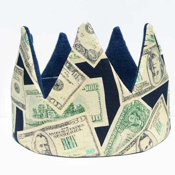 Money Crown | Graduation Gift | Personalized Adult | Promotion Gift | Bachelor Party Hat | Gag Gift | Adult or Child Birthday Crown