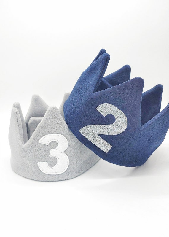 Birthday Crown/ Custom Felt Crown/ Birthday Hat / Gender Nuetral Birthday/ Grey Felt Crown /Different Colors Felt Crown/ Boy Girl Birthday Il_570xn