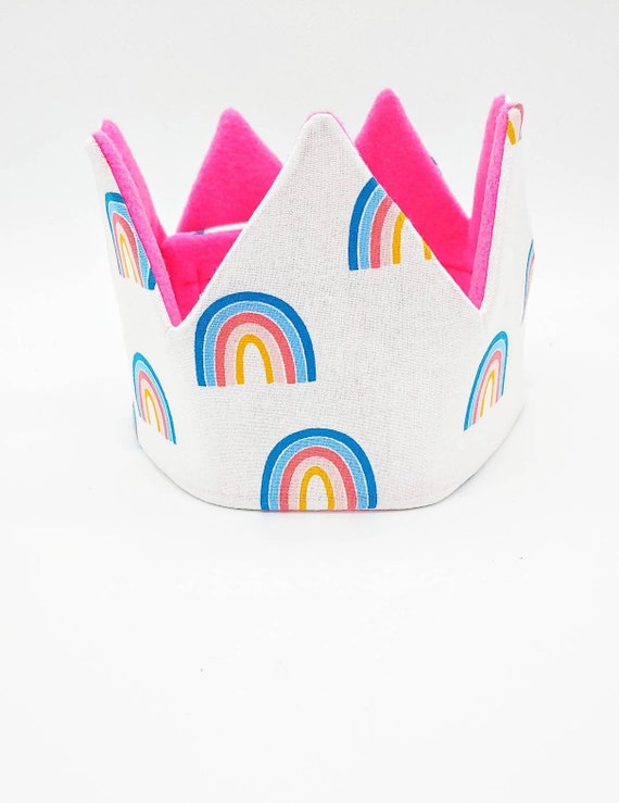Rainbow Crown/Boho Rainbow Birthday Crown/ Rainbow Birthday Decor/Rainbow Party Supplies/Custom Crown/ Personalized Hat/ Boho Birthday Hat Il_570xn