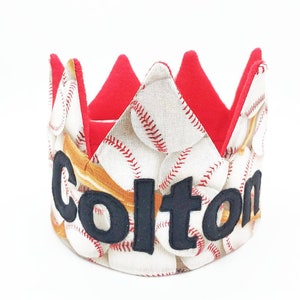Birthday Crown | Baseball Birthday Crown | Boy Birthday Hat | Custom Baseball Crown | Personalized Crown | Child Crown