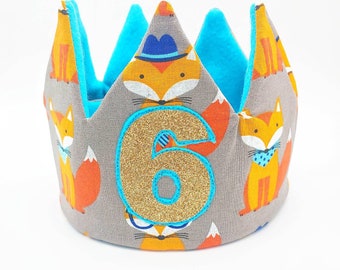 Fox Crown/ Fox Birthday Crown/ Fox Birthday/ Birthday Crown/ Fox Party Hat