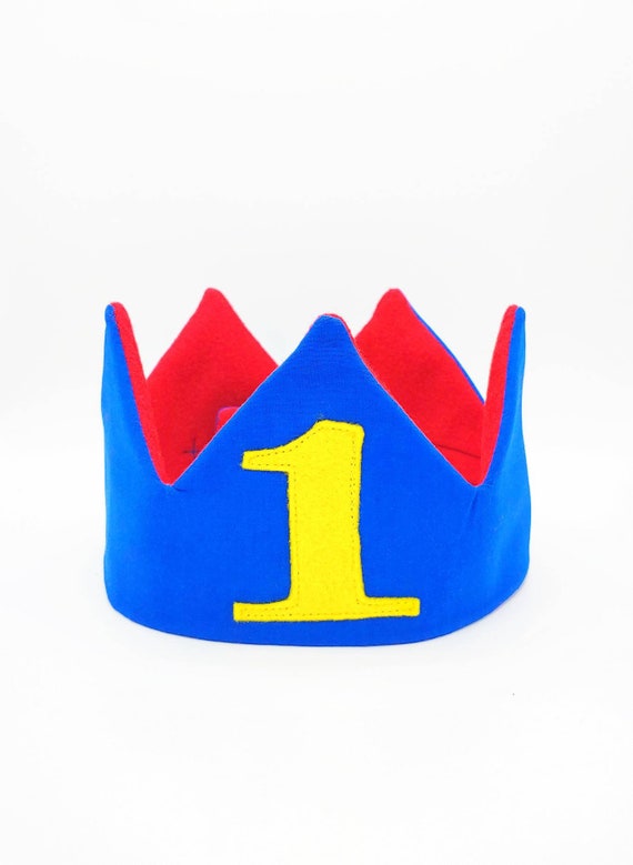 Birthday Crown/ Birthday Hat/ Girl Birthday/ Boy Birthday/ Blue Crown/Blue Birthday Crown/ Felt Crown/ Party Supplies/ Custom Crown Il_570xn