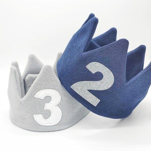 Corona di compleanno / COLORI DIVERSI / Corona in feltro personalizzata / Cappello di compleanno / Corona regolabile / Corona personalizzata / Regalo per bambini / Corona per bambini