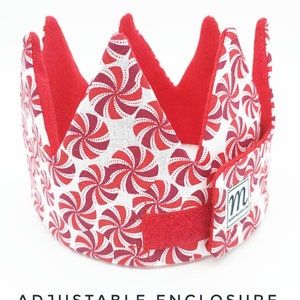 Candy Cane Birthday Crown/ December Birthday Hat/ Holiday Crown/ XMAS Party Hat/ Birthday Crown/ Dress Up Crown/ December Birthday Boy Girl image 5