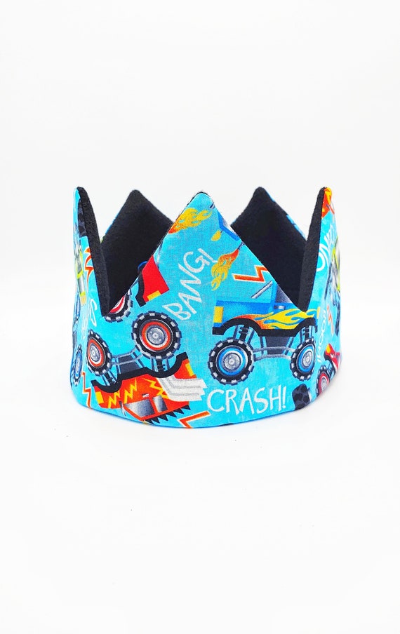 Monster Truck Birthday Hat, Truck Birthday, Birthday Crown,First Birthday, Monster Truck Party, 3rd Birthday, Boy Birthday, 2nd Birthday Hat Il_570xn
