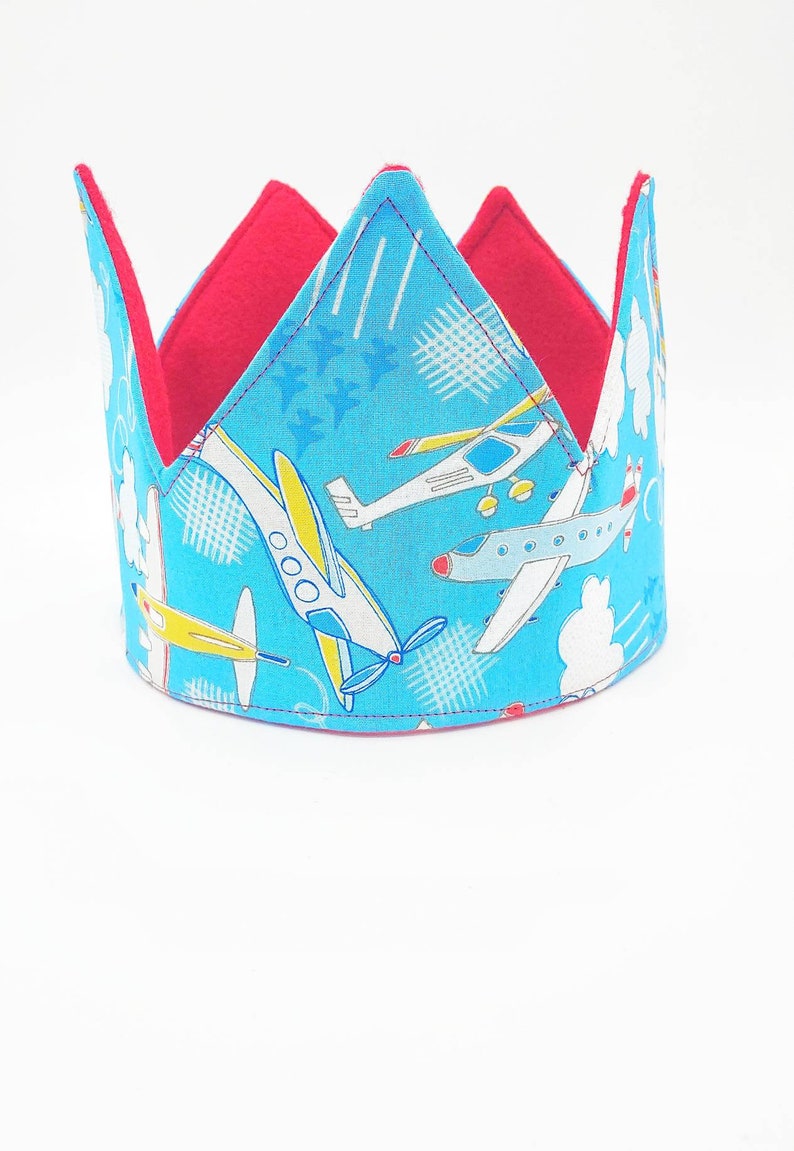 First Birthday Hat/Airplane Birthday Crown/ Onderful Birthday Party Hat/ Custom Crown/ Personalized Crown/Toddler Crown/ First Birthday Gift image 1