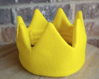 Personalized Felt Birthday Crown: Adjustable Kids Party Hat