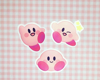 Cute Kirby Glossy Sticker Pack