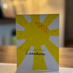 Cartão de Feliz Aniversário Sunshine