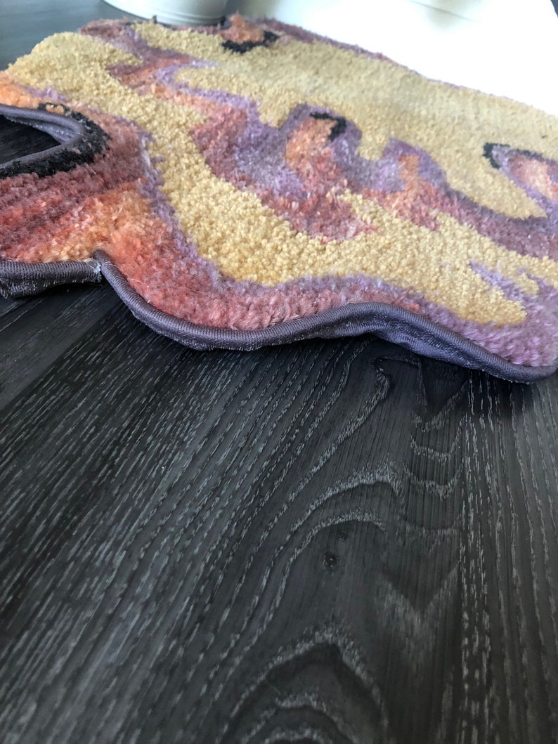 Spill Rugs Shape 70% Wool Color Spill Rug - Etsy