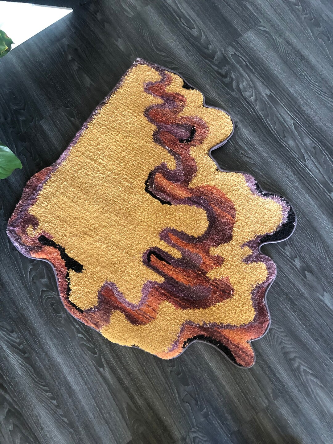 70% Wool Color Spill Rug - Etsy