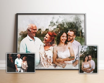 Add deceased loved one to picture, Combined Photos, Merge multiple photos, Add loved one to photo, Family portrait from multiple pictures