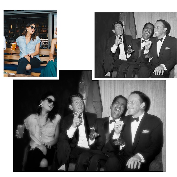 Rat Pack Picture, Add Pic to any Celebrity Photo, Combine Photos with Famous Celebrity Star, Add to Old Photo of Celebrity Star