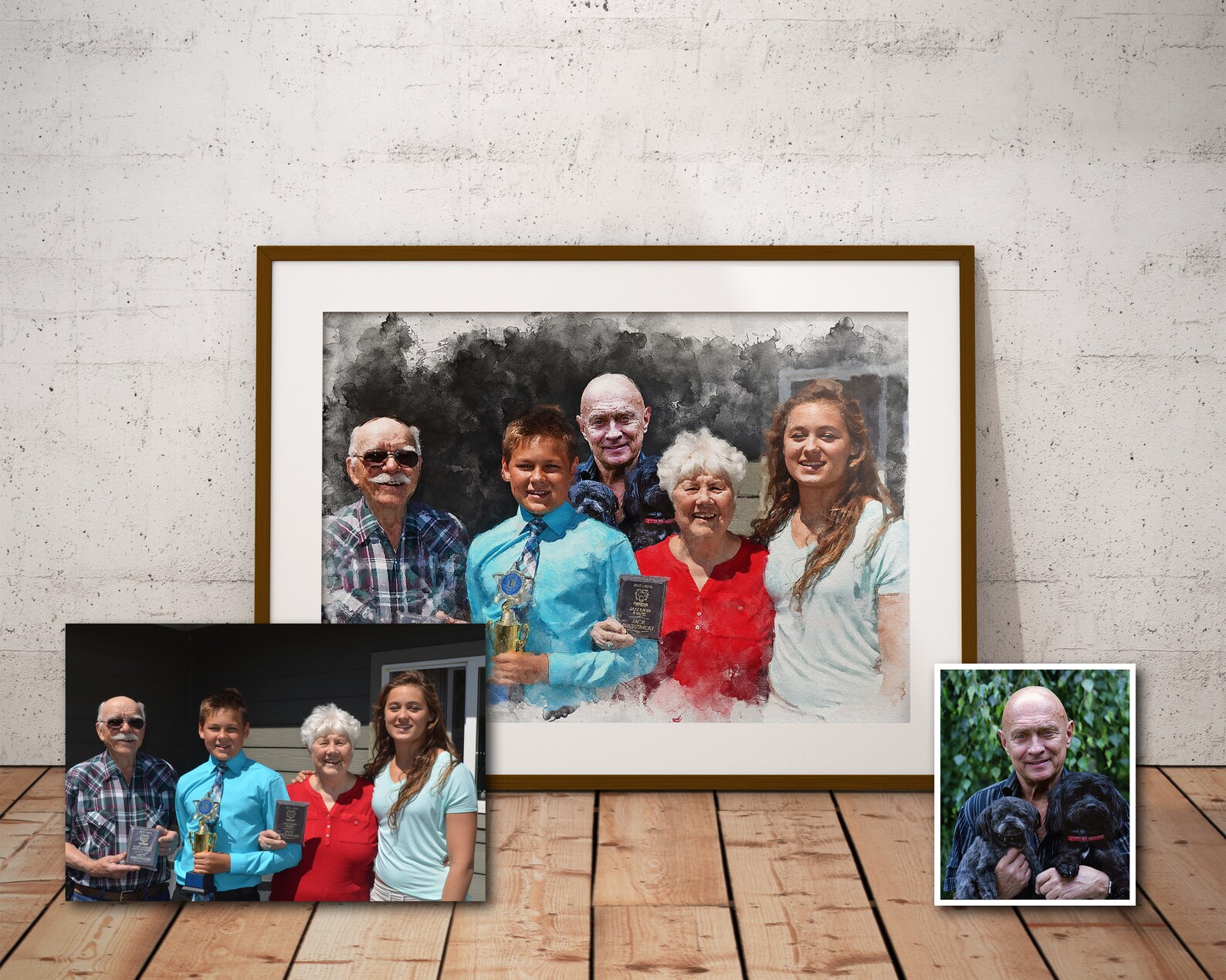 Add Deceased Loved One To Painting