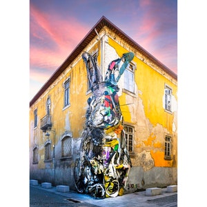 Porto Street Art, Porto Rabbit Sculpture, Porto Graffiti, Douro river Porto, Porto Portugal picture, Porto photography, Porto travel photo