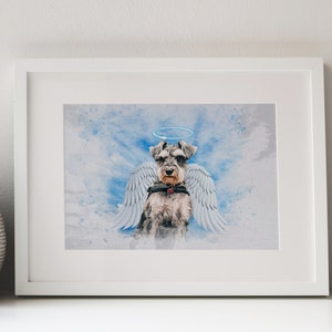 Add Angel Wings and Halo to Dog, Dog Loss Portrait with Angel Wings, Custom Pet Portrait from Photo, Dog Lover Christmas Gift