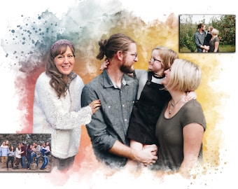 Add Deceased Loved One To Picture, Add Person To Photo, Combine Photos, Custom memorial gift, Gift for Dad Mom, Merge Pictures