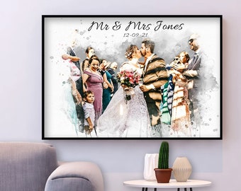 Custom Photo Merge, Add Deceased Loved One, Memorial Gift