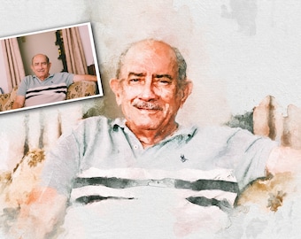 Loss of Dad Gift ,Father Sympathy gift, Grandfather sympathy gift,Loved One Portrait,t Bereavement gift, Loved one portrait, Loss of Dad