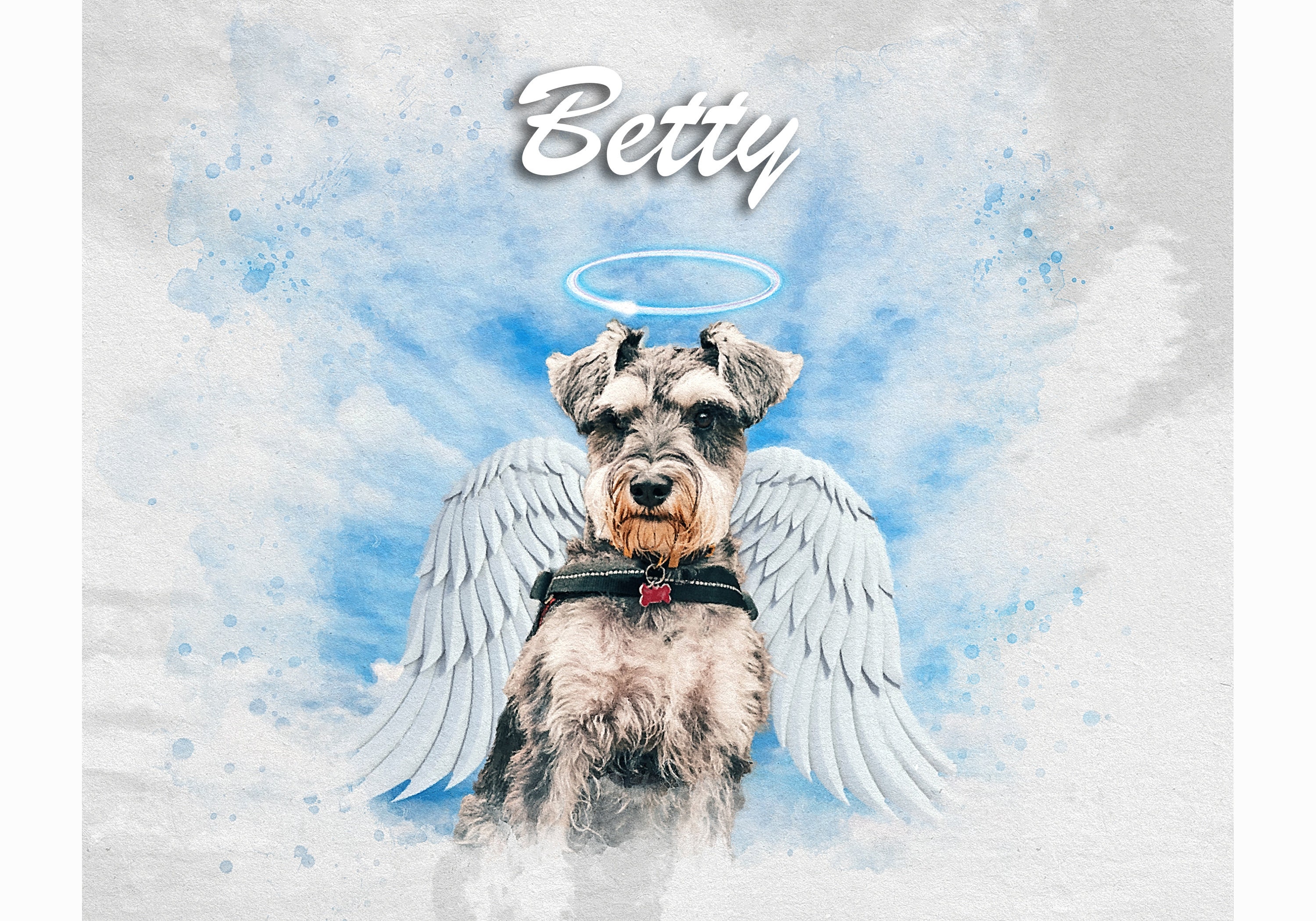 Add Angel Wings to Pet, Dog Loss Portrait With Angel Wings, Custom Pet ...