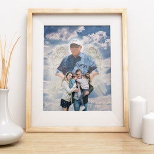 Add Deceased Loved One with Angel Wings, Printable Digital Download, Add Lost Love One to Picture, Add Angel Wings to Lost Loved One